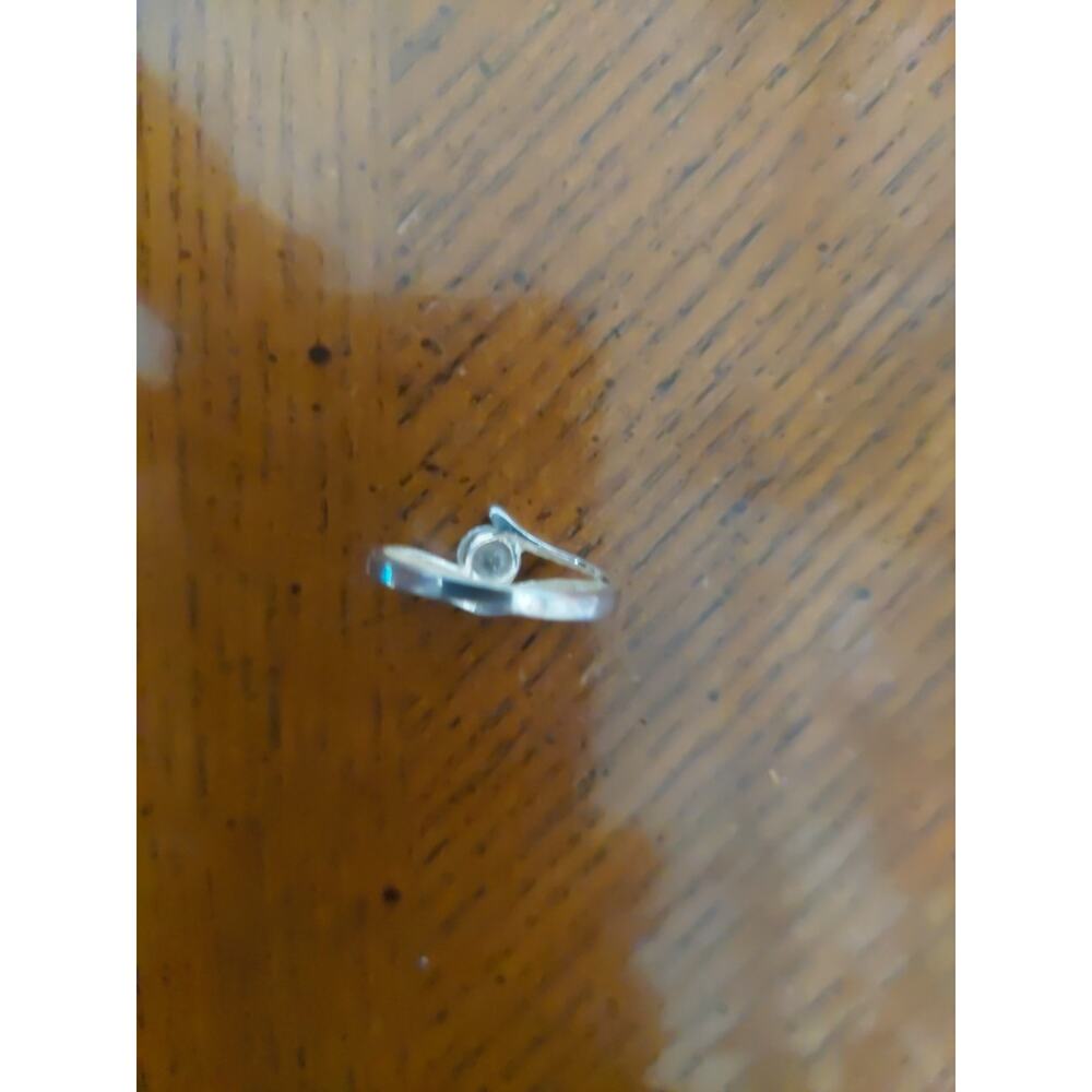 STERLING SILVER Cubic Zirconia RING Sz7.5 - Picture 6 of 6